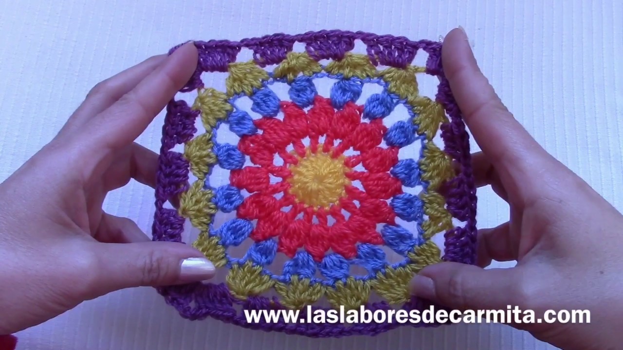 Crochet tutorial mandala cuadrado
