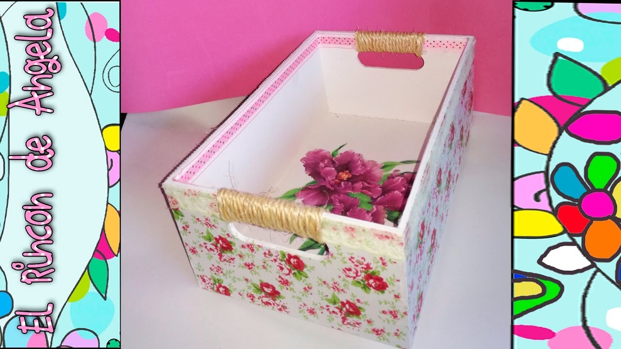 DIY Como decorar una caja de madera con papel mache, y decoupage  Regalo dia san valentin