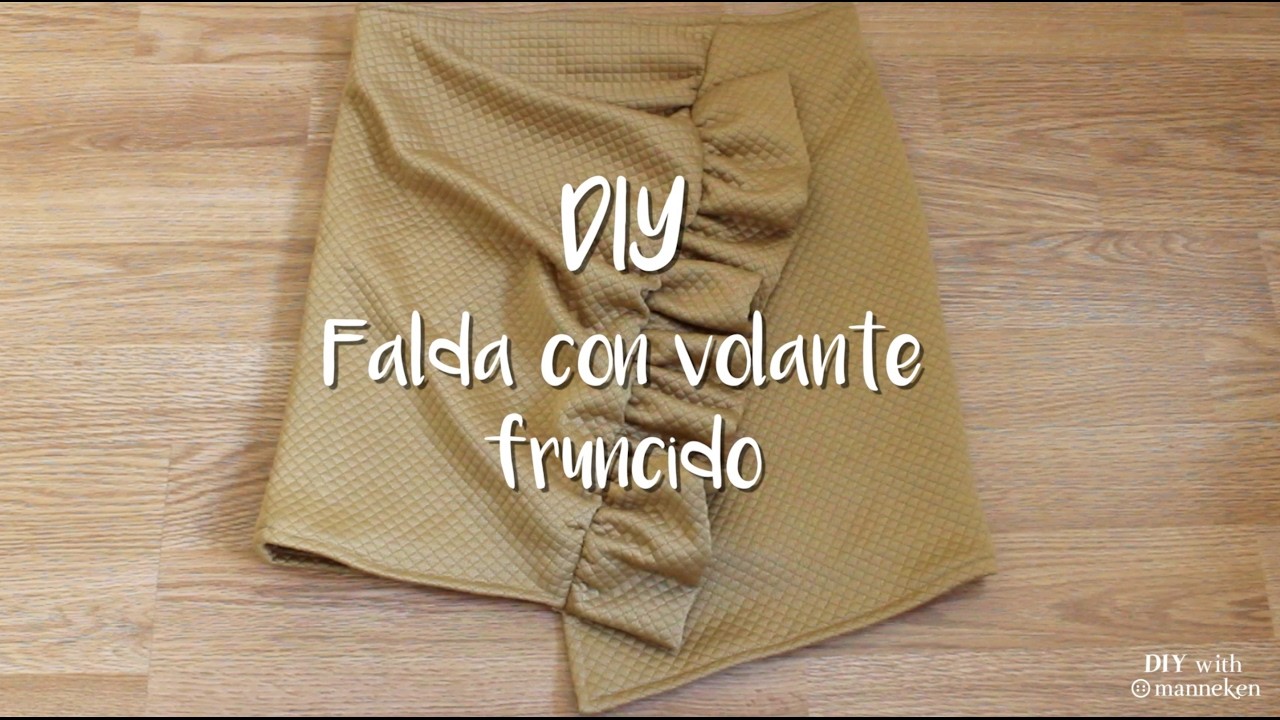 DIY - Cómo hacer una falda con volante fruncido | MANNEKEN