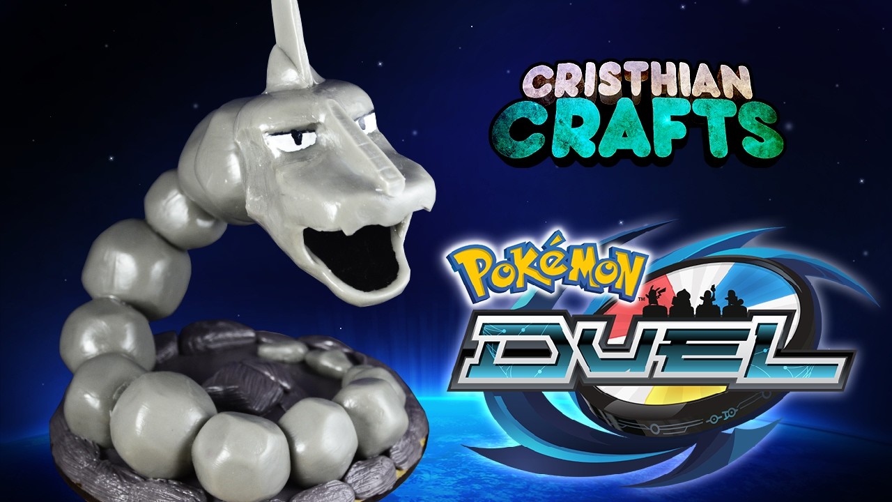 DIY ONIX with Rock Base Cold Porcelain. Polymer Clay Tutorial | POKEMON DUEL