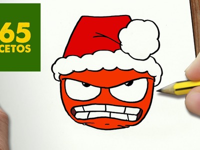 COMO DIBUJAR A FURIA PARA NAVIDAD PASO A PASO: Dibujos kawaii navideños - How to draw a Anger