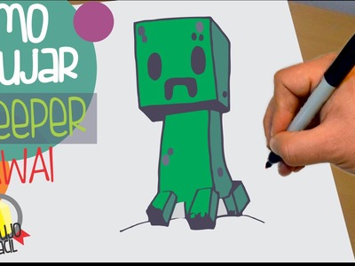 COMO DIBUJAR CREEPER PASO A PASO dibujos fáciles de hacer - how to draw creeper