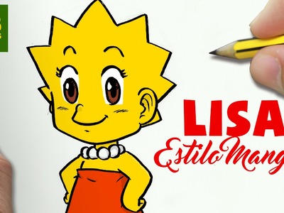 COMO DIBUJAR LISA SIMPSON ANIME PASO A PASO - Dibujos Manga faciles - draw LISA