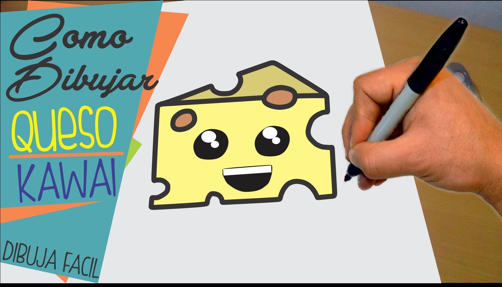 COMO DIBUJAR QUESO KAWAII PASO A PASO - dibujos kawaii fáciles de hacer  - how to draw cheese