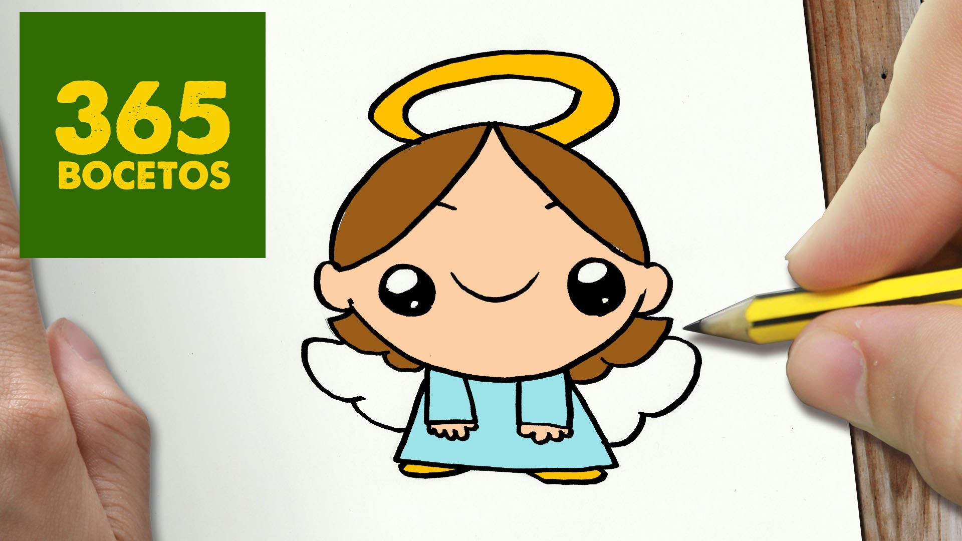 COMO DIBUJAR UN ANGEL PARA NAVIDAD PASO A PASO: Dibujos kawaii navideños - How to draw a angel