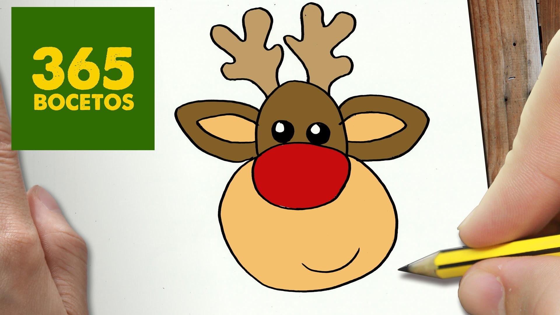 COMO DIBUJAR UN RENO PARA NAVIDAD PASO A PASO: Dibujos kawaii navideños - How to draw a Reindeer