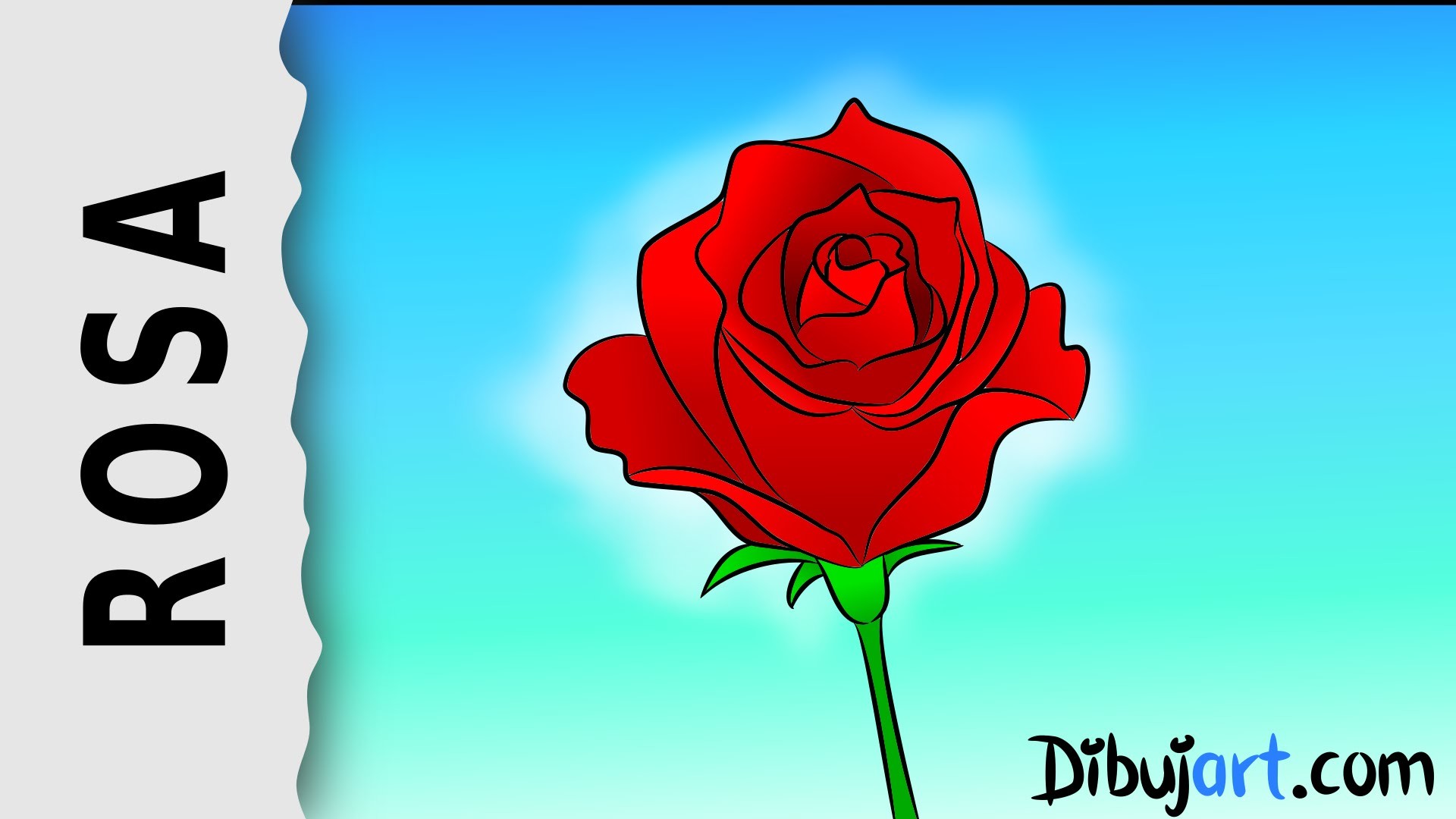 Cómo dibujar una Rosa #1 - Serie de dibujos de Rosas