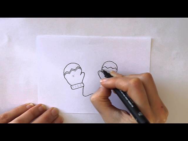 Cómo dibujar unos Guantes de Invierno Dibuja Conmigo Dibujos de Invierno