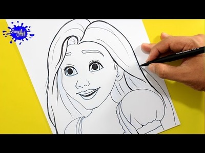 How to draw rapunzel tangled. Como dibujar a Rapunzel. Dibujos de princesas Disney rapunzel.
