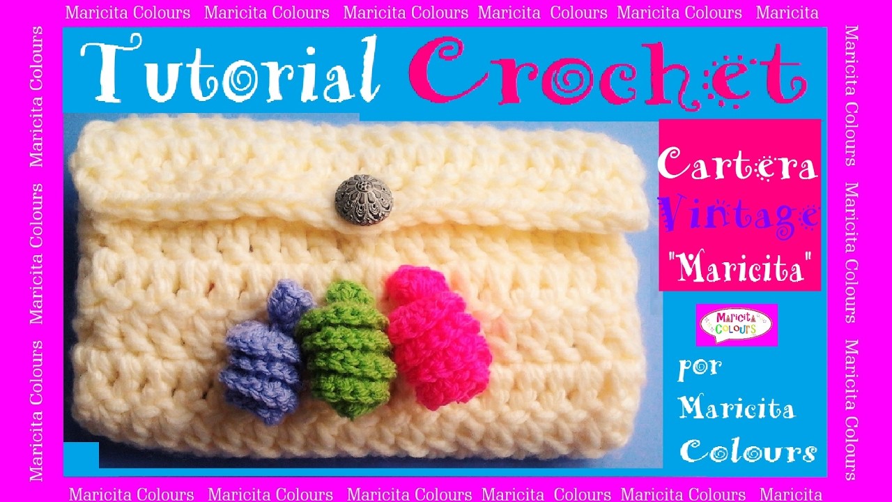 Cartera. Purse a Crochet Bolso por Maricita Colours