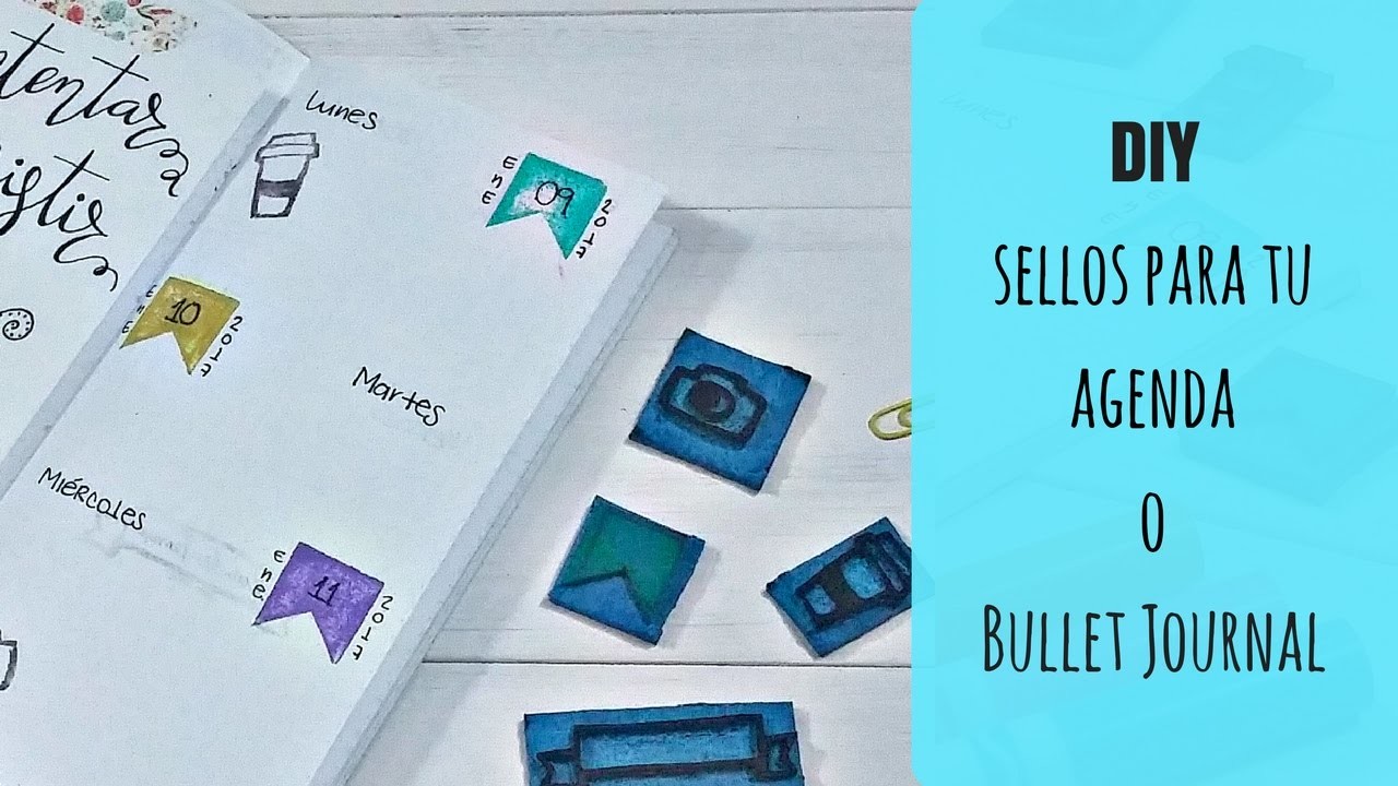 ¿Cómo hacer sellos para decorar la agenda o el Bullet Journal? |DIY|