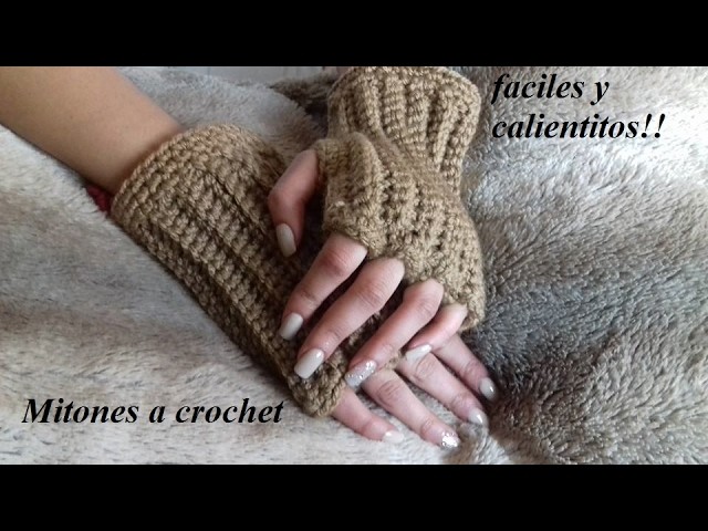 Mitones a crochet (juego del gorro)