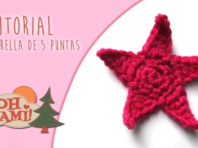 Tutorial ESTRELLA DE 5 PUNTAS a crochet