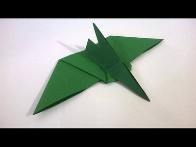 Como hacer un pterodactilo de papel - Dinosaurio de Origami (Audio Español)