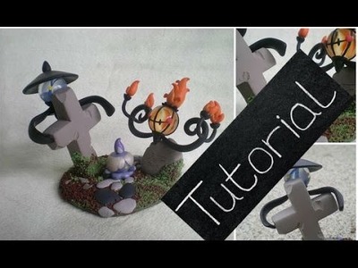 Diorama litwick  pokemon fantasma✰ Tutorial ✰ESPECIAL HALLOWEEN✰ polymerClay ✰ parte 1 ✰ ✰