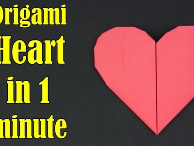 EASY Origami HEART valentine in 1 MINUTE  - Origami easy tutorial