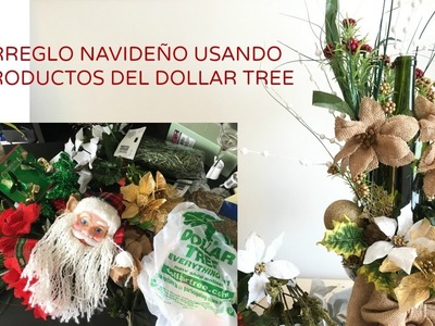 TUTORIAL | DOLLAR TREE ARREGLO NAVIDEÑO