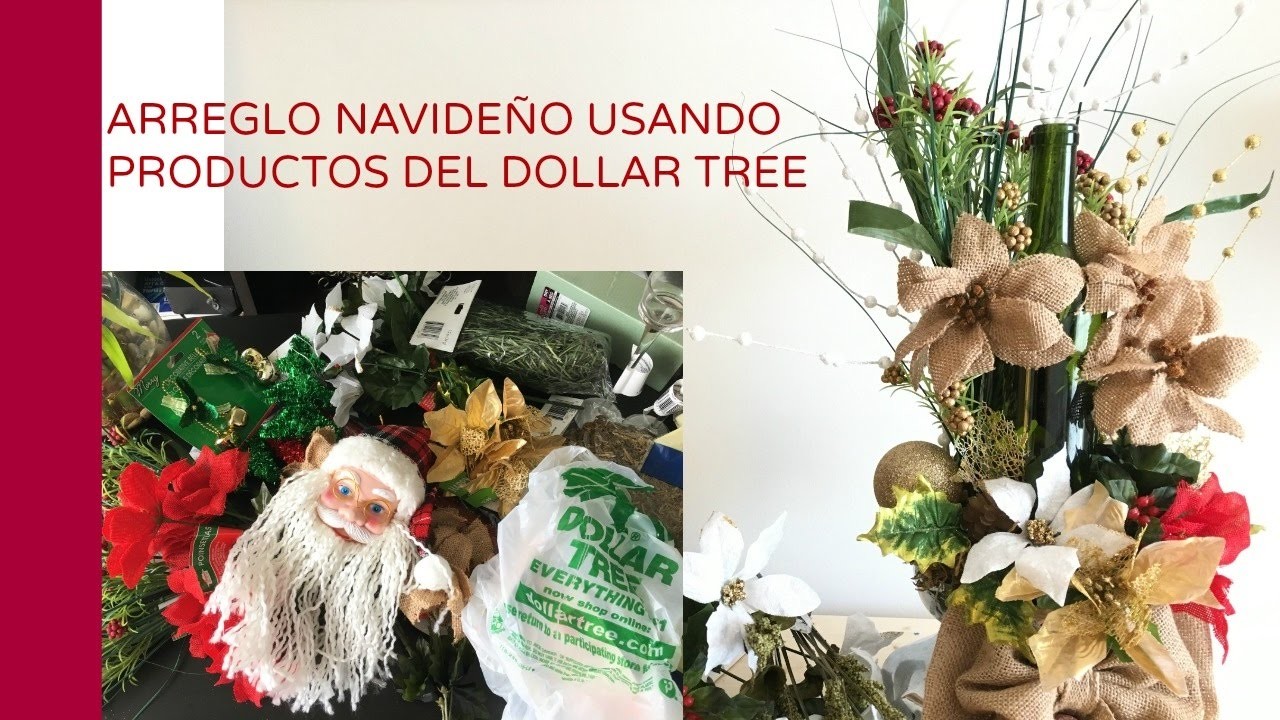 TUTORIAL | DOLLAR TREE ARREGLO NAVIDEÑO