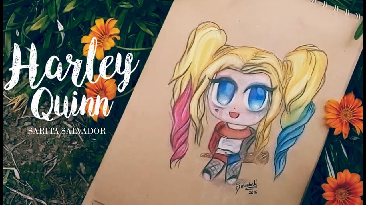 COMO DIBUJAR A HARLEY QUINN AL ESTILO kawaii.Chibi♡How to Draw Harley Quinn