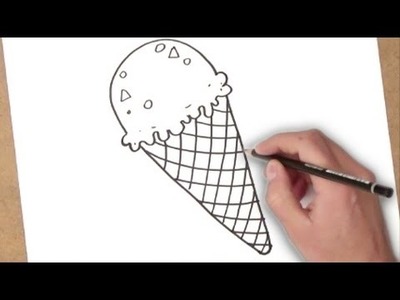 Como dibujar un cono de halado | como dibujar un cono de halado paso a paso