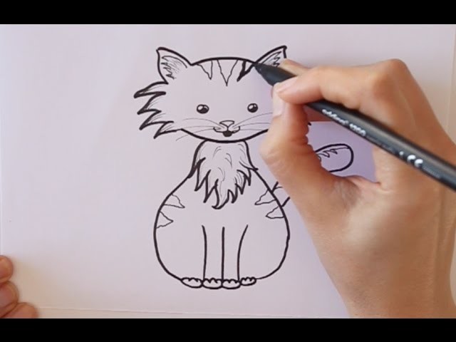 Cómo dibujar un Gato Dibuja Conmigo Dibujos de Animales
