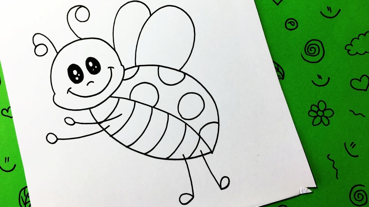 Como dibujar una mariquita paso a paso. how to draw a ladybug
