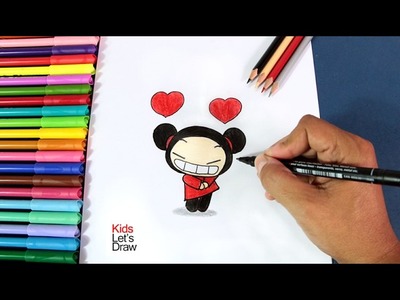 Dibujos San Valentin: Pucca enamorada | How to draw Pucca in Love