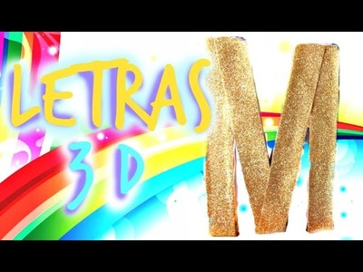 DIY LETRAS 3D DE CARTÓN RECICLADO