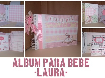 Scrapbooking: Álbum para bebé - Laura