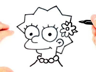 Como dibujar a Lisa Simpson paso a paso | Dibujo facil de Lisa Simpson