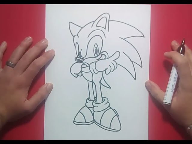 Como dibujar a Sonic paso a paso 2 - Sonic | How to draw Sonic 2 - Sonic