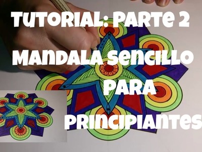 Como dibujar mandala sencillo para principiantes.How to draw mandala for beginners.Parte 2.