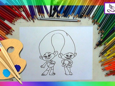 Como dibujar TROLLS parte 3.3  Dibujo Fácil para niños