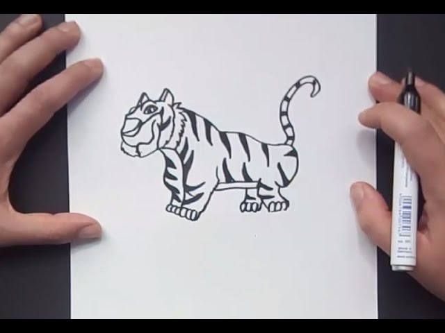Como dibujar un tigre paso a paso 8 | How to draw a tiger 8