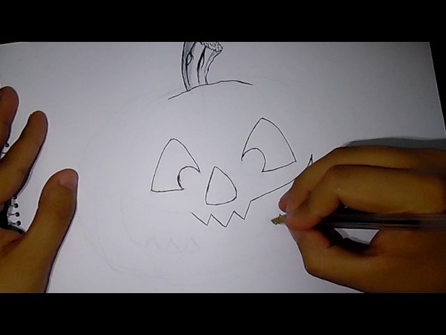 Como dibujar una calabaza de Halloween Facil | 3 años después