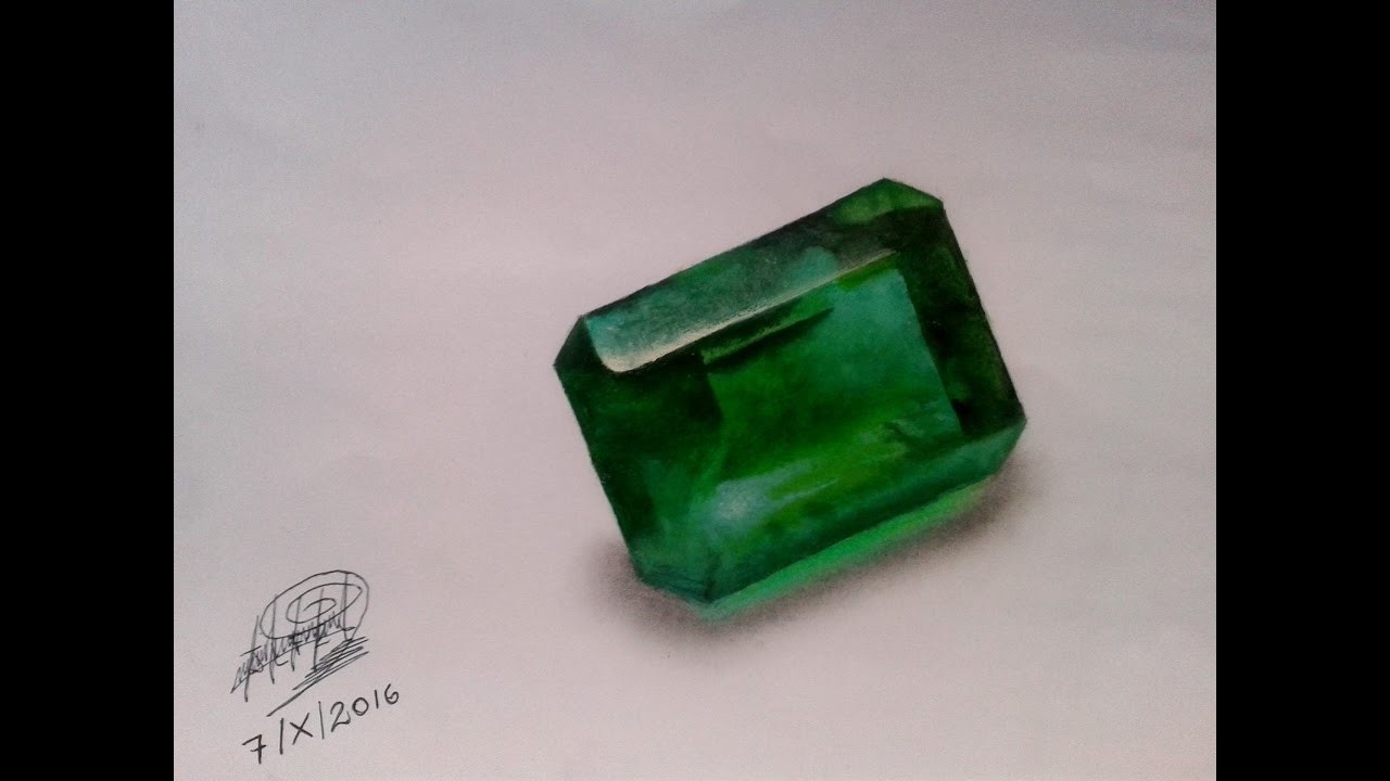 Como Dibujo Una Esmeralda - Drawing an emerald