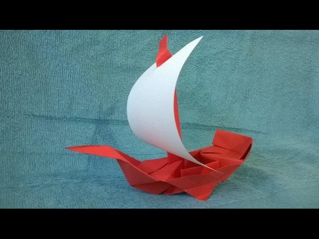 ★Como hacer un Espectacular Barco Pirata de papel Origami★ - Origami Pirate Ship