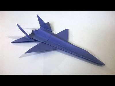 ★Como hacer un Espectacular Avion de papel F-14 origami★ - Origami paper airplane F-14