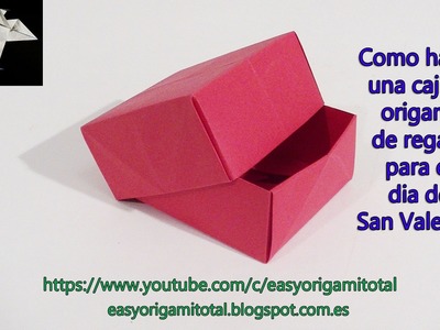 Como hacer una cajita regalo origami para el dia de san valentin