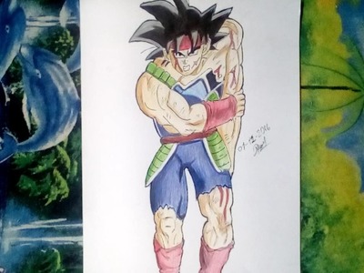 Dibujando a Bardock- Dibujos con lápiz