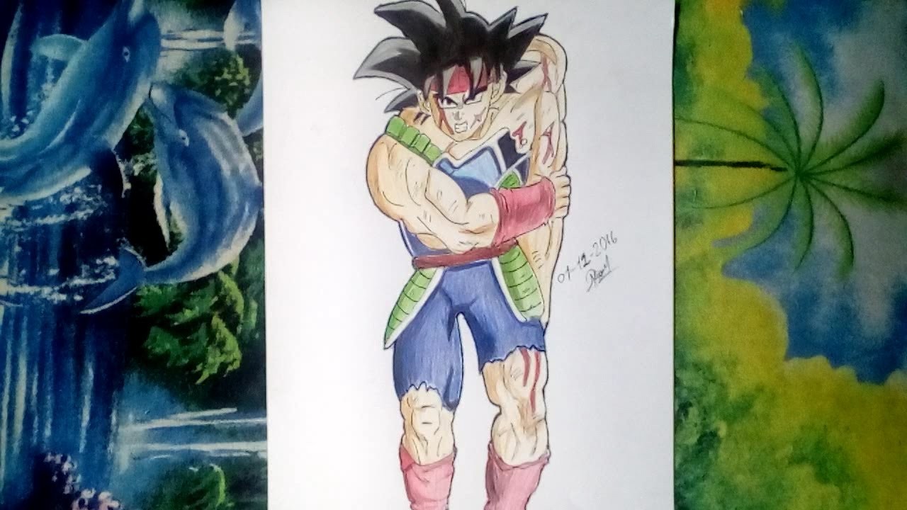 Dibujando a Bardock- Dibujos con lápiz