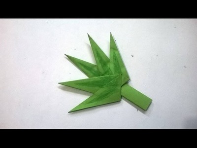ORIGAMI: Cómo hacer una hoja de arbol en papel - paper tree leaf