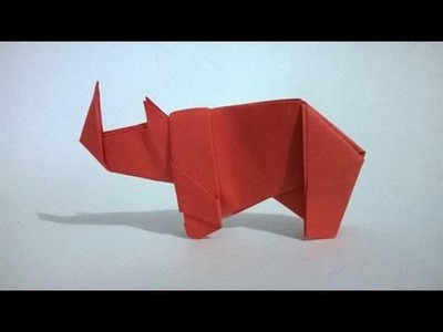 ORIGAMI: RINOCERONTE DE PAPEL - origami paper Rhino