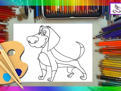 Como Dibujar Un Perro Cuerpo entero Ozzy Parte 3.4  Dibujo Fácil para Niños