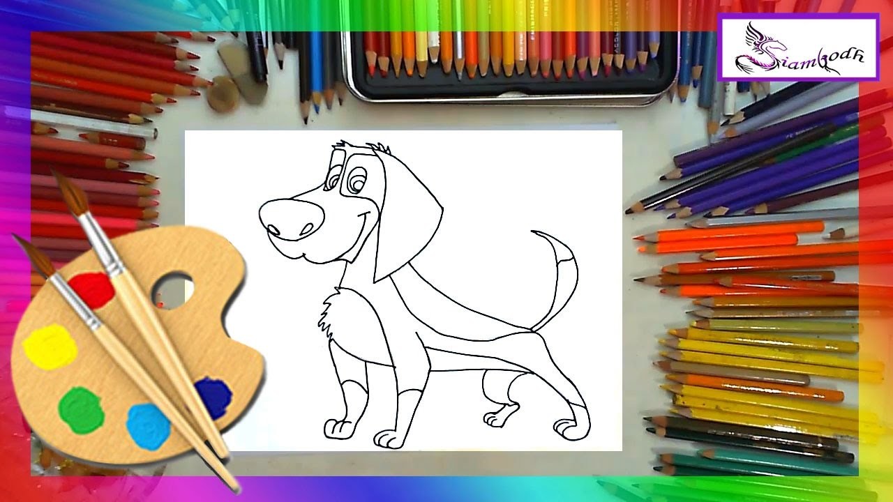Como Dibujar Un Perro Cuerpo entero Ozzy Parte 3.4  Dibujo Fácil para Niños