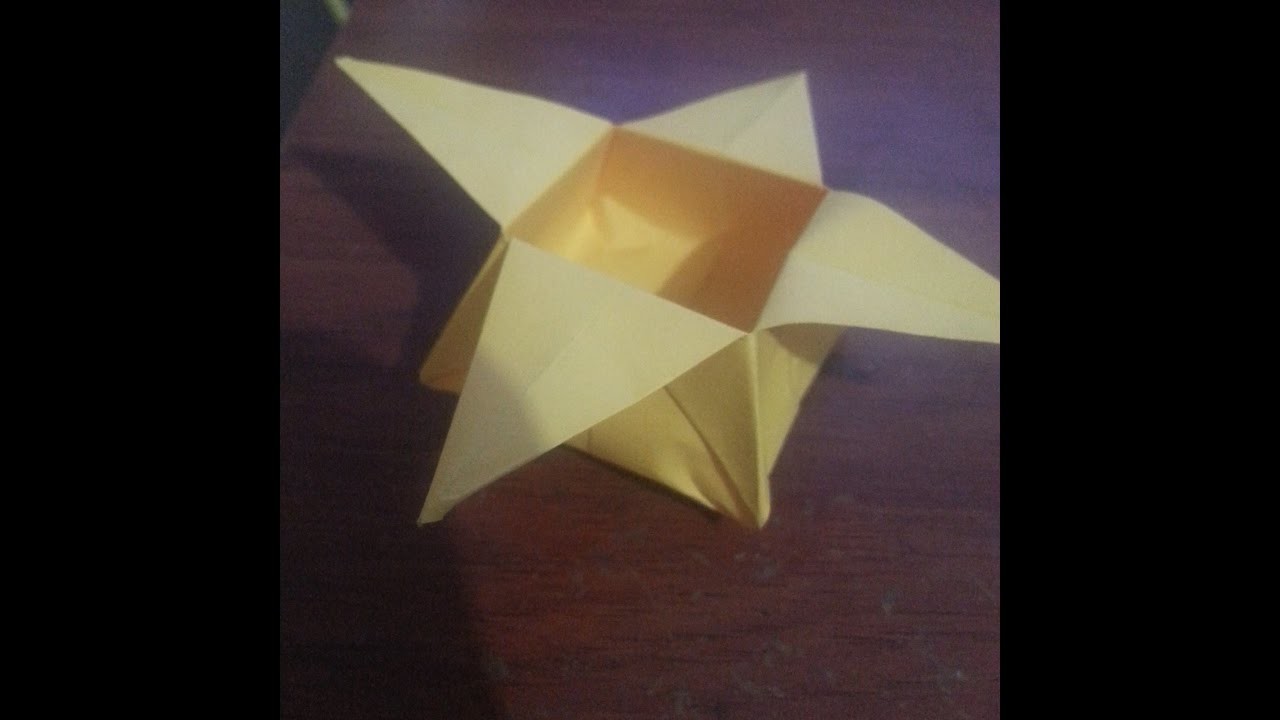Origami niños-como hacer una caja de origami en forma de flor.super facil