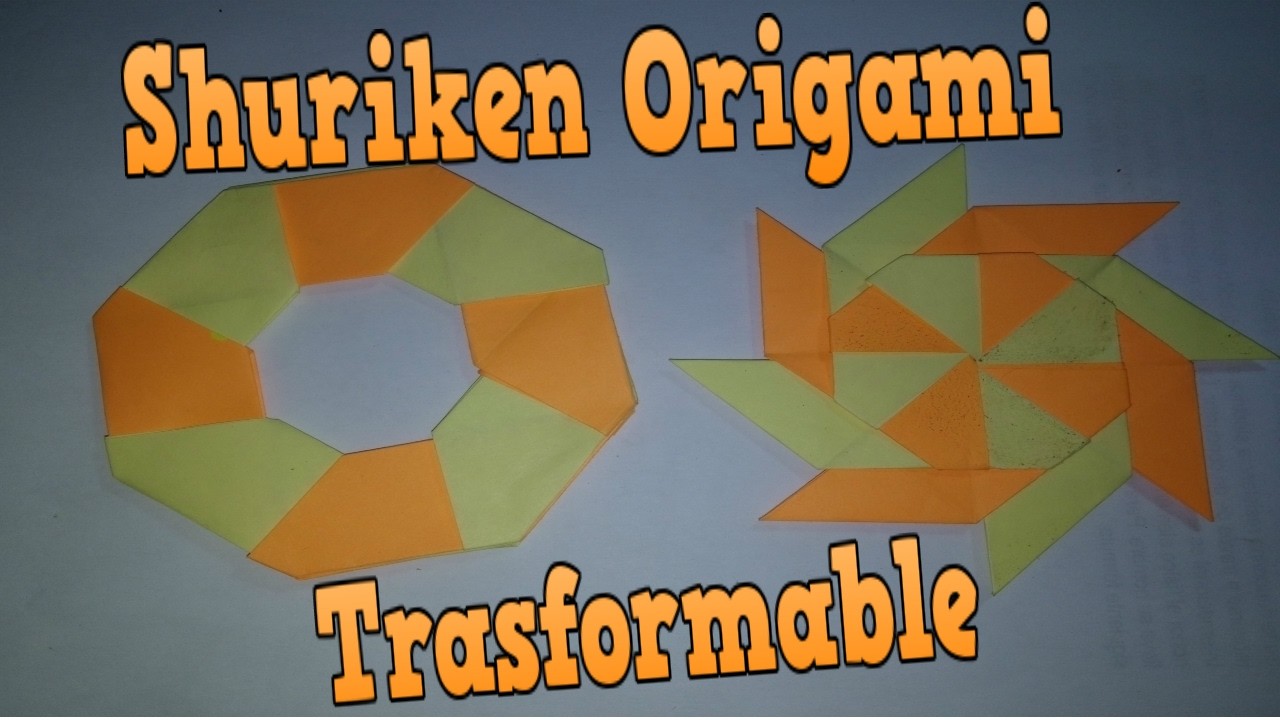 Tutorial de Como Hacer Origami Estrella Ninja Transformables-Shuriken Fácil