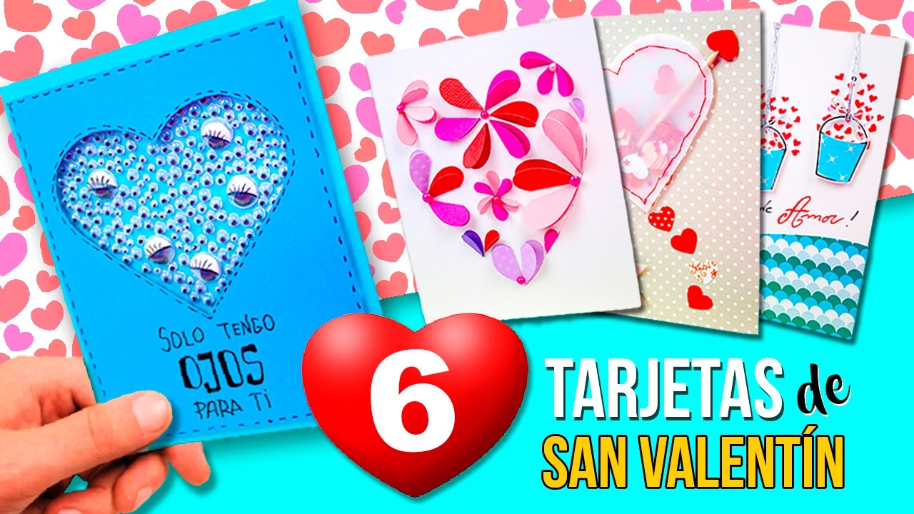 ???? 6 ORIGINALES Tarjetas San Valentin FÁCILES de PINTEREST! * DIY MANUALIDADES Día de los Enamorados