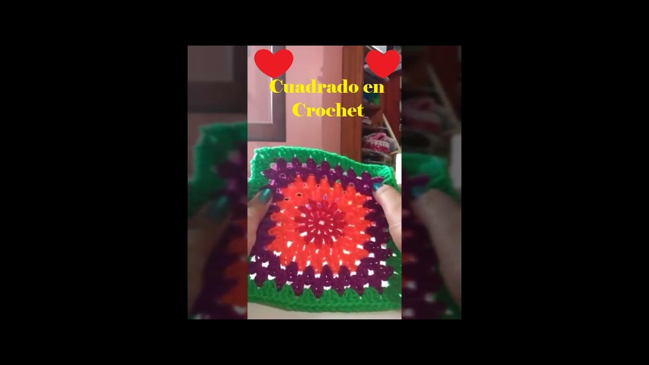Como tejer un cuadrado en Crochet