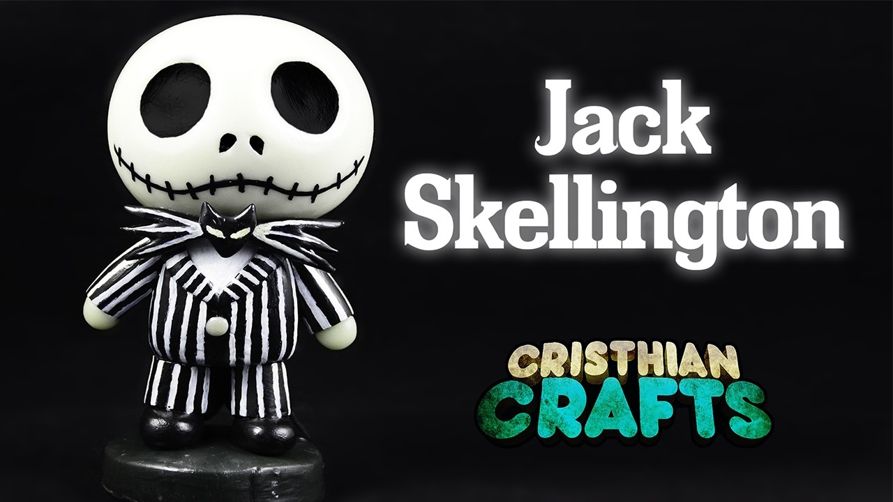 DIY JACK SKELLINGTON Cold Porcelain. Polymer Clay Tutorial | The Nightmare Before Christmas